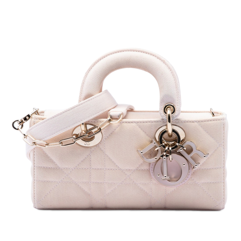 Pre-Loved Dior Small Denim Macrocannage Lady D Joy